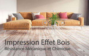 Impression effet bois résistante aux rayures