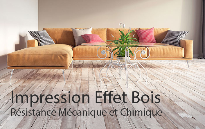 Impression effet bois résistante aux rayures